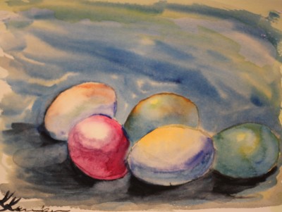 akvarell watercolor munad eggs Keiu Kuresaar