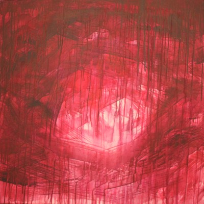 abstraktne maal sisekosmos punane Keiu Kuresaar