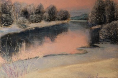 pastel painting landscape maastik pastellmaal Keila jõe luhad 3 Keiu Kuresaar