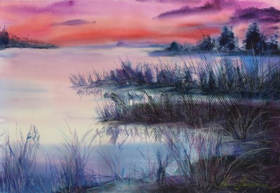 pastel painting landscape maastik pastellmaal raba soojäv marsh Keiu Kuresaar