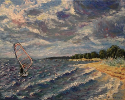 õlimaal maastik oil painting seascape meri Laulasmaa Keiu Kuresaar