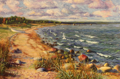 õlimaal maastik oil painting seascape meri Kaberneeme rand Eesti estonia Keiu Kuresaar